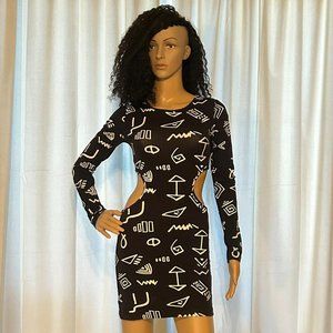 RUSH Black & White Pattern Mini Dress